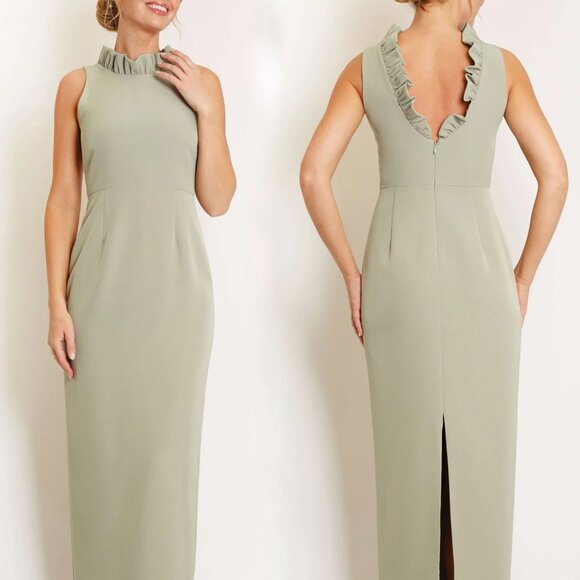 NEW CAMILYN BETH Alexandria Maxi Dress in Silver/Grey Size 2 - Picture 1 of 4